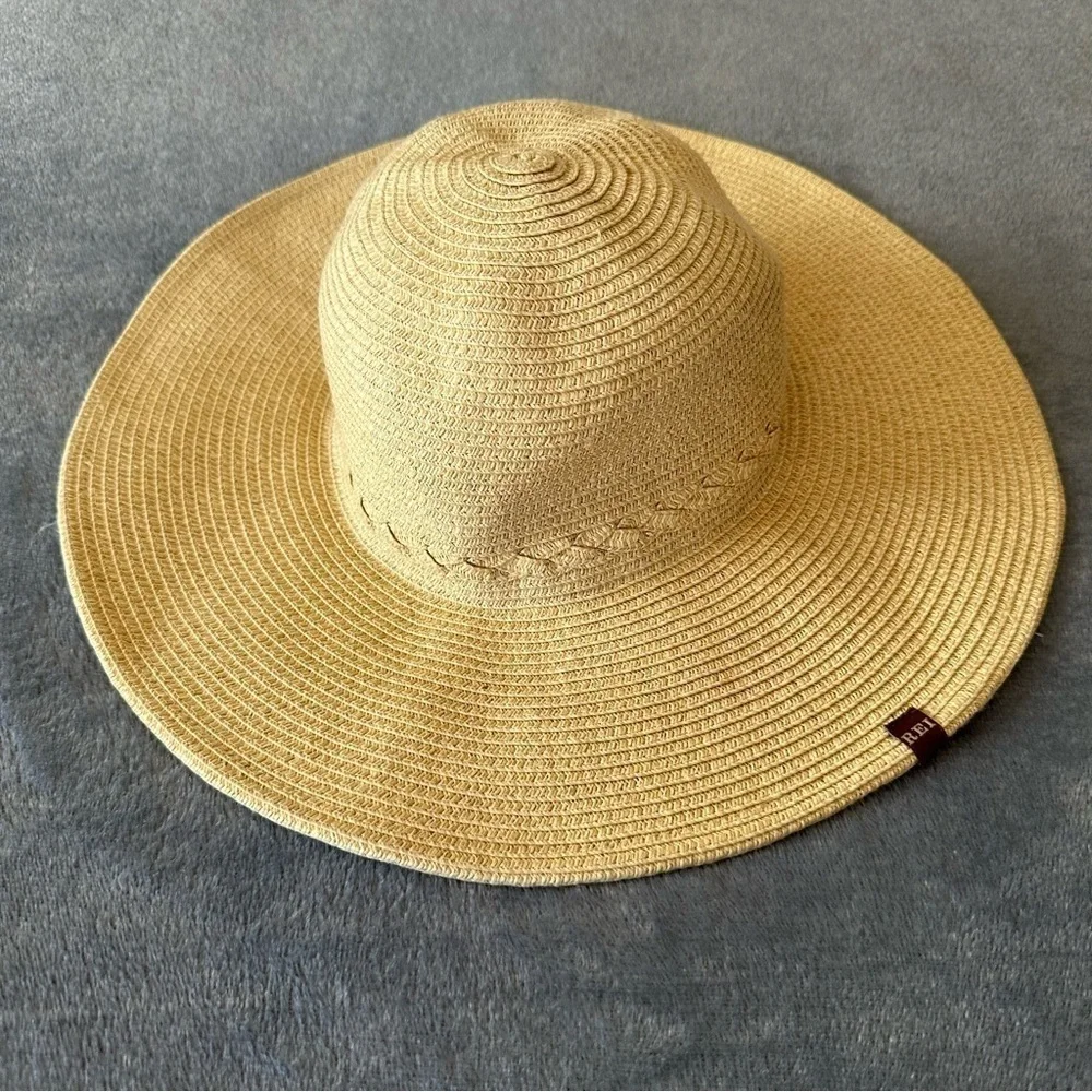 REl Paper Floppy Wide Brim Packable Tan Hat Size OS